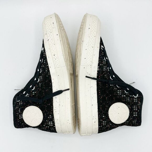 Converse Chuck Taylor All Star 70 Hi Speckled Black Crochet Womens Sample Sz 5 - Picture 11 of 15